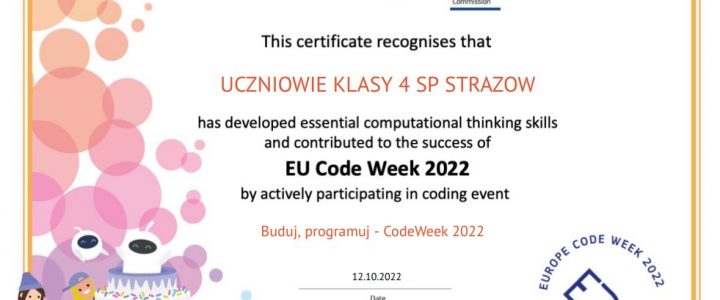 Certyfikaty CodeWeek 2022